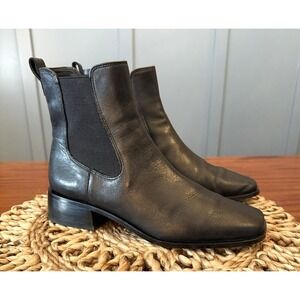 Sam Edelman Boots Thelma Women's 8.5 Black Chelsea Square Toe  (4662815)